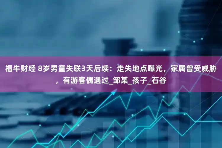 福牛财经 8岁男童失联3天后续：走失地点曝光，家属曾受威胁，有游客偶遇过_邹某_孩子_石谷