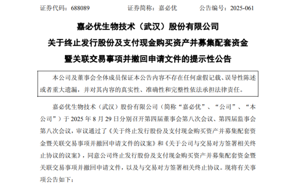 熊猫配资 688089，重大资产重组终止！